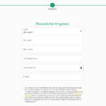 Screenshot von Ausfuelltabelle zu den persoenlichen Angaben vom Antrag der Baufinanzierung ueber die PSD-Bank Nuernberg