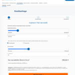 Screenshot Skatbank Kreditantrag Seite Eins