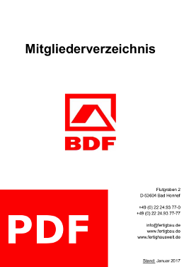 Das Mitgleiderverzeichnis des BDF für 2017