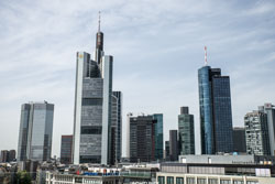 Deutsche Banken im internationalen Vergleich Skyline deutscher Banken in Frankfurt