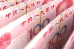 Abwertung des Renminbi durch China wird gefährlich Renminbi Geldscheine