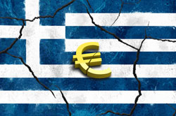 Hohe Renten lassen Staatsschulden in Griechenland explodieren Griechische Flagge