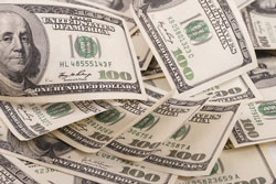 Weltweites Kreditvolumen Dollar-Banknoten