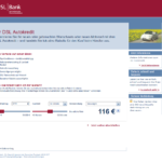 Erster Schritt Antragstellung DSL Bank Autokredit
