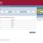 Fünfter Schritt Antragstellung DSL Bank Autokredit