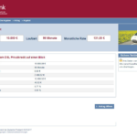 Fünfter Schritt Antragstellung DSL Bank Privatkredit