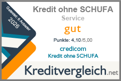 Testsiegel-Service-Kredite-ohne-Schufa-2026-gut-credicom-Kredit-ohne-Schufa